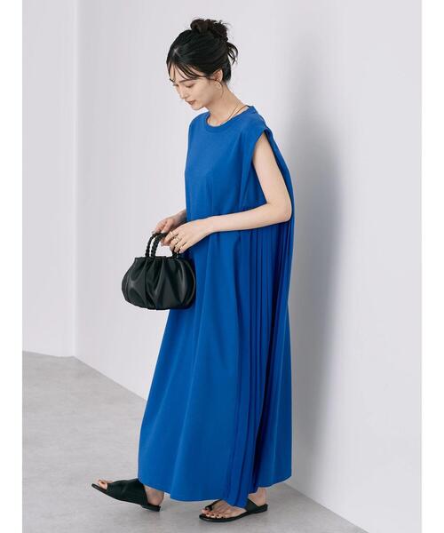 「AMERICAN HOLIC」 ノースリーブワンピース L ブルー レディース_画像3