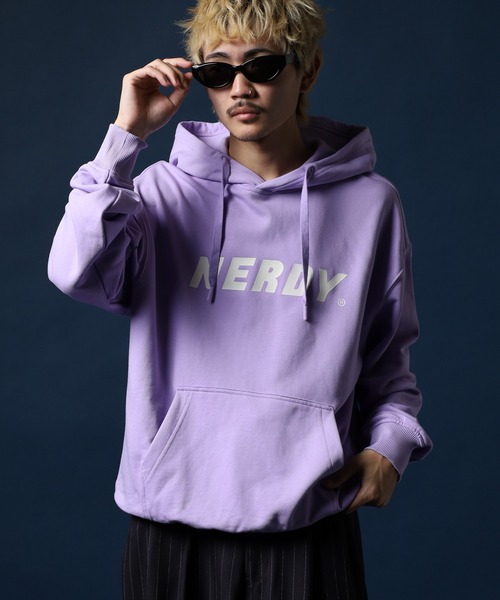 NERDY パーカー ビッグロゴプルオーバーフーディ メンズ レディース