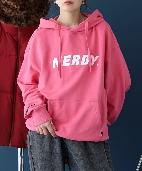 NERDY パーカー ビッグロゴプルオーバーフーディ メンズ レディース