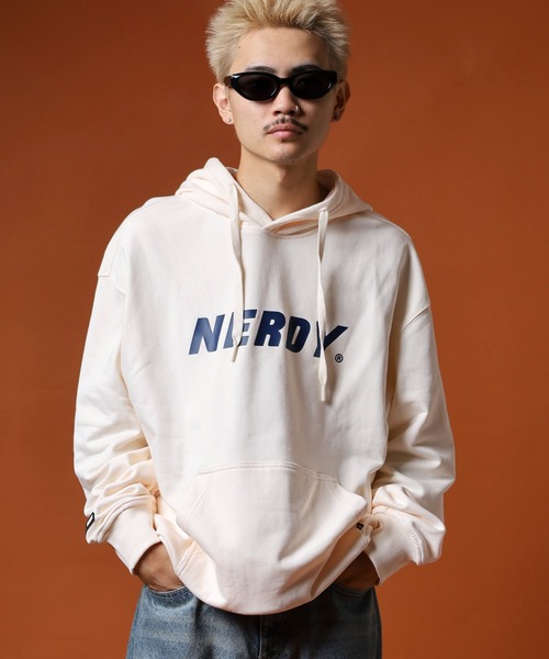 NERDY パーカー ビッグロゴプルオーバーフーディ メンズ レディース