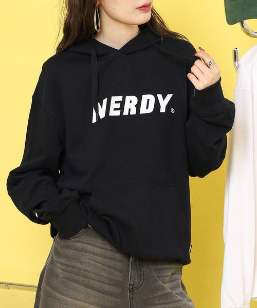 NERDY パーカー ビッグロゴプルオーバーフーディ メンズ レディース