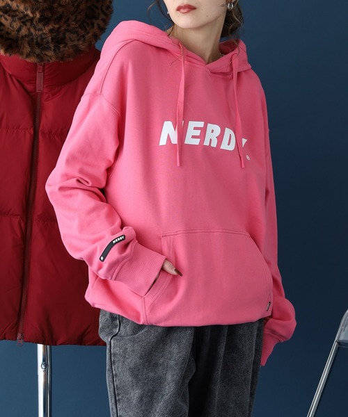 NERDY パーカー ビッグロゴプルオーバーフーディ メンズ レディース