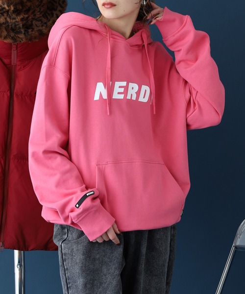 NERDY パーカー ビッグロゴプルオーバーフーディ メンズ レディース