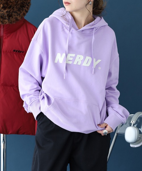 NERDY パーカー ビッグロゴプルオーバーフーディ メンズ レディース