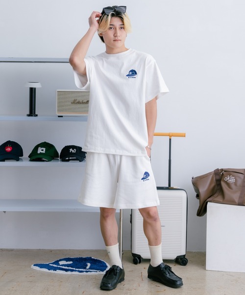 試着のみ/新品 ★ MARK&LONA ショーツ キャップ ハーフパンツ 正規品 kaoyorinakami パンツ CAP LOGO SWEATPANTS / キャップロゴスウェット