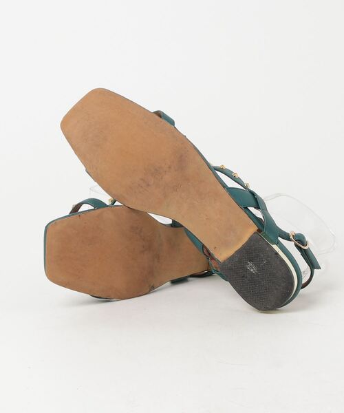 「Daniella&GEMMA」 フラットサンダル 38 グリーン レディース_画像3