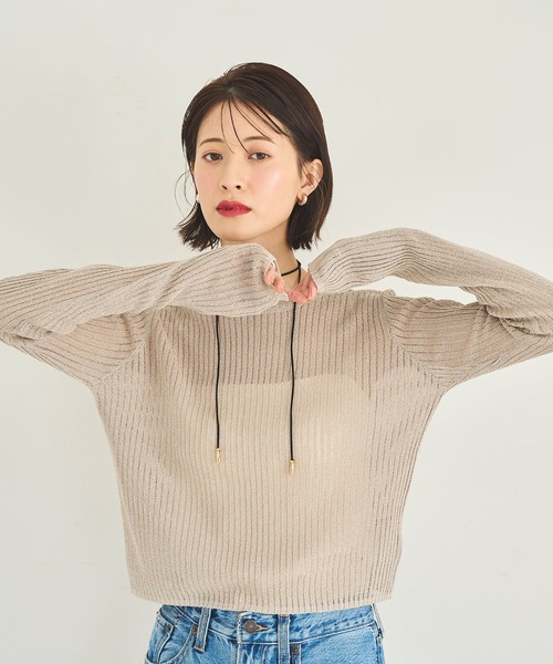 「meilmada」 長袖ニット FREE ベージュ レディース_画像7