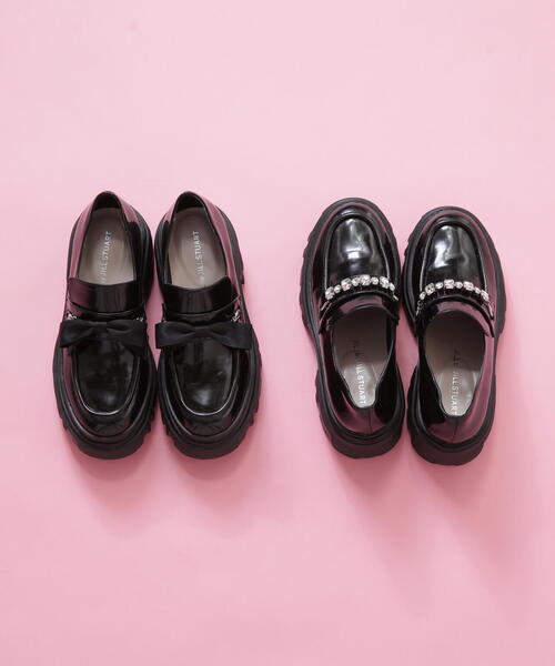 JILL BY JILLSTUART ブラック 厚底ローファー ジルスチュアート シュー JILLSTUART shoe 厚底ローファー
