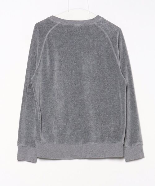 「Champion」 ワンポイント長袖カットソー S グレー レディース