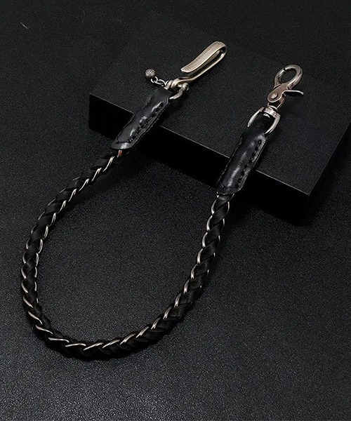 NO WAY ウォレットチェーン /Bz/フェイクレザーブラックウォレット