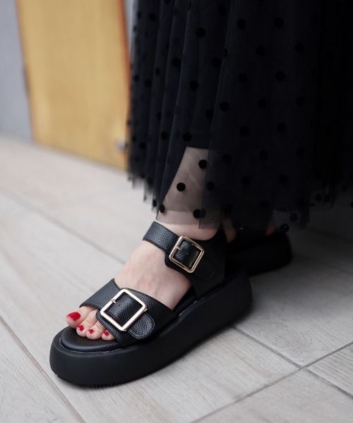 「SESTO」 フラットサンダル LL アイボリー レディース_画像7