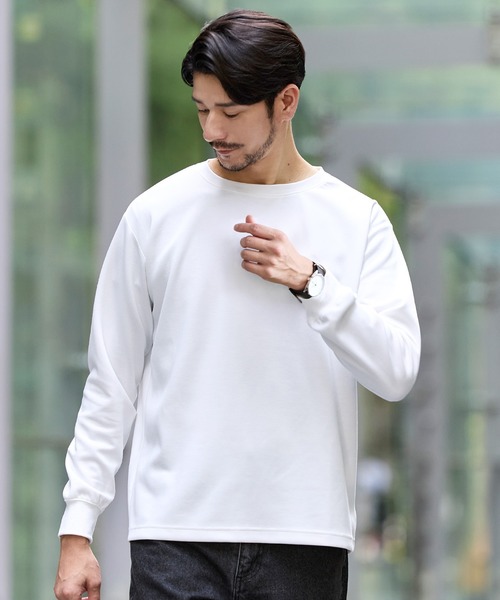 SPU（スプ） tシャツ 「抗ピリング・抗しわ」ハイポンチ長袖カットソー