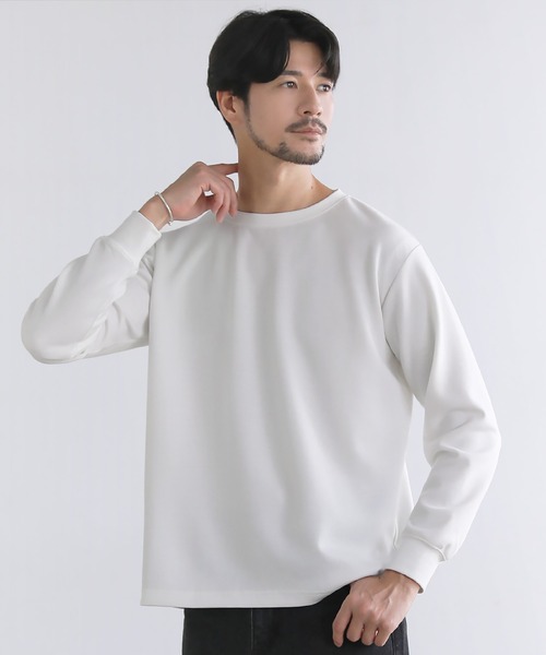 SPU（スプ） tシャツ 「抗ピリング・抗しわ」ハイポンチ長袖カットソー