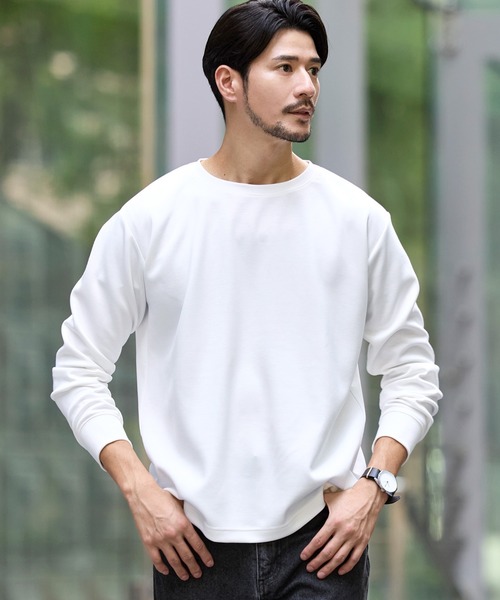 SPU（スプ） tシャツ 「抗ピリング・抗しわ」ハイポンチ長袖カットソー