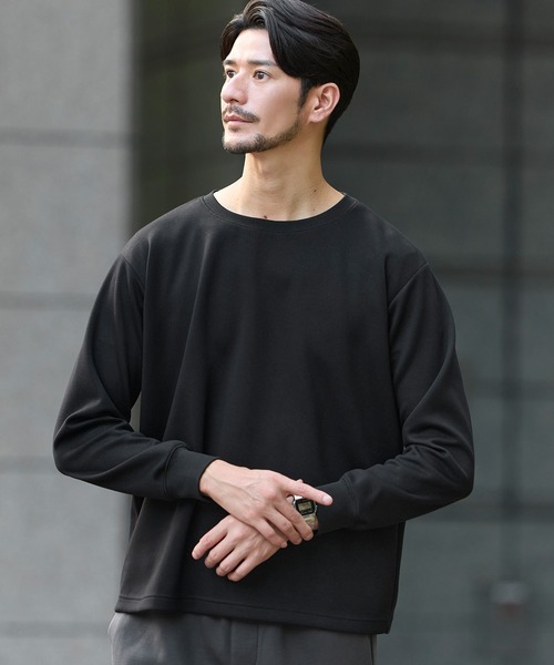 SPU（スプ） tシャツ 「抗ピリング・抗しわ」ハイポンチ長袖カットソー
