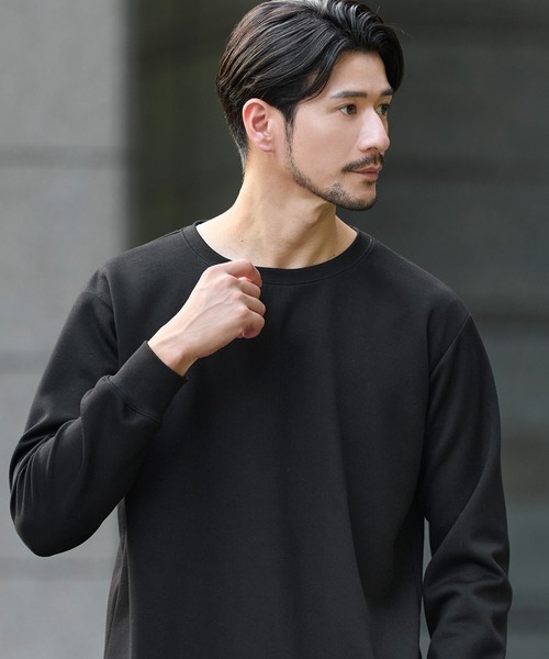SPU（スプ） tシャツ 「抗ピリング・抗しわ」ハイポンチ長袖カットソー