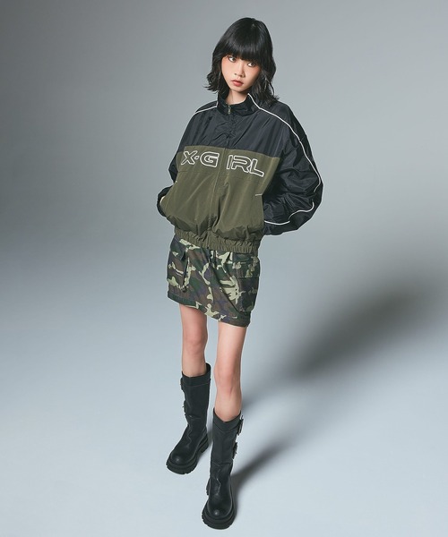 X-girl 2wayカーゴスカート X-girl（エックスガール） スカート CONVERTIBLE CARGO SKIRT