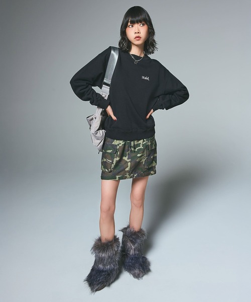 X-girl 2wayカーゴスカート X-girl（エックスガール） スカート CONVERTIBLE CARGO SKIRT