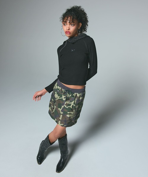 X-girl（エックスガール） スカート CONVERTIBLE CARGO SKIRT