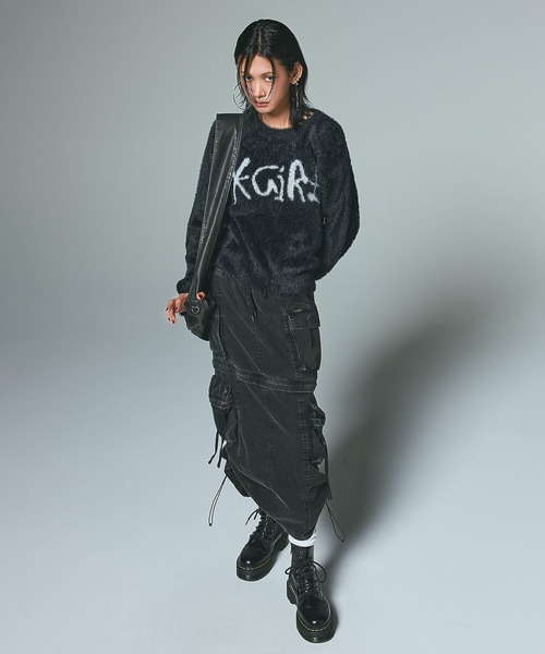 X-girl 2wayカーゴスカート X-girl（エックスガール） スカート CONVERTIBLE CARGO SKIRT