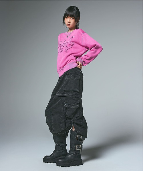 X-girl 2wayカーゴスカート X-girl（エックスガール） スカート CONVERTIBLE CARGO SKIRT