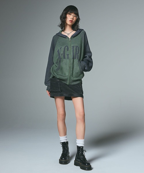 X-girl 2wayカーゴスカート X-girl（エックスガール） スカート CONVERTIBLE CARGO SKIRT