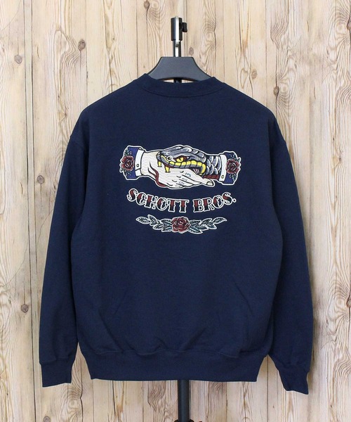 Schott N.Y.C（ショット） トレーナー スウェット SHAKE HAND SNAKE