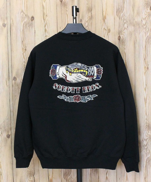 Schott N.Y.C（ショット） トレーナー スウェット SHAKE HAND SNAKE