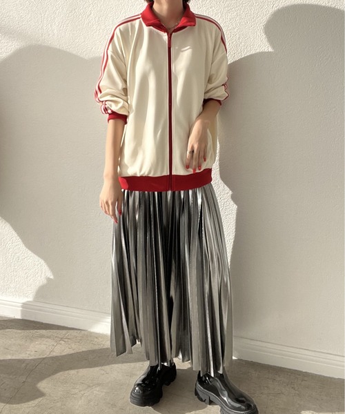 JEANASIS（ジーナシス） プリーツスカート FREE シルバー レディース