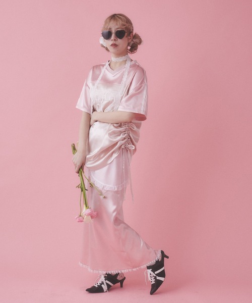 「WC」 半袖チュニック FREE ピンク レディース_画像6