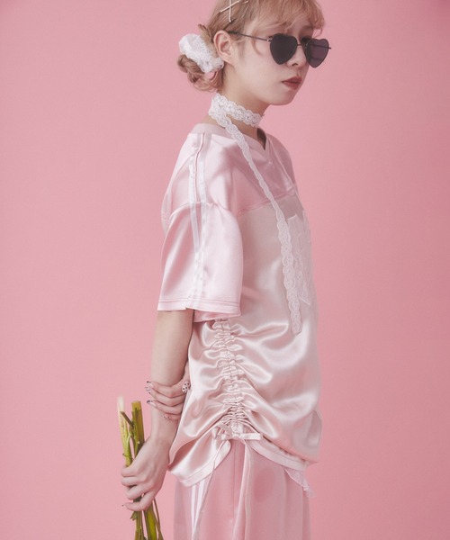 「WC」 半袖チュニック FREE ピンク レディース_画像8