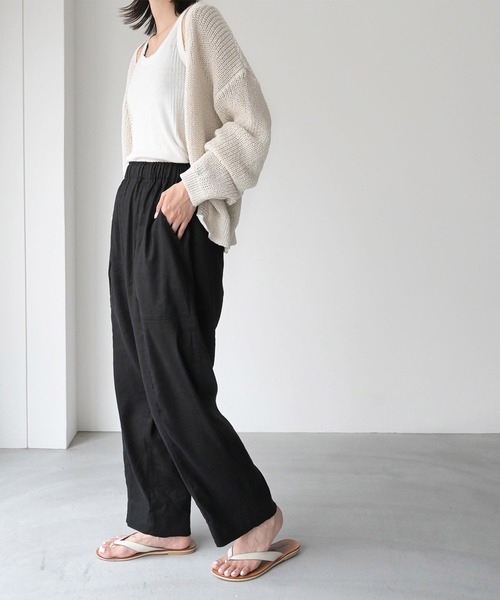 「CANAL JEAN」 「rcw」イージーパンツ 36 ナチュラル レディースの画像