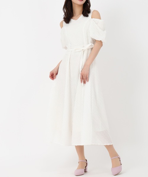 「MISCH MASCH」 半袖ワンピース S ブルー レディース_画像2