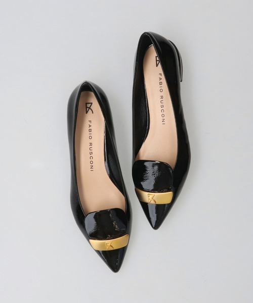 FABIO RUSCONI（ファビオルスコーニ） フラットパンプス 36 ブラック系