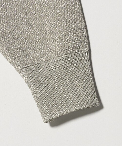 美品 アローズ ラメ ニット スウェット カーディガン ‐ウォッシャブル‐ UNITED ARROWS カーディガン ラメ ニット スウェット ‐ウォッシャブル