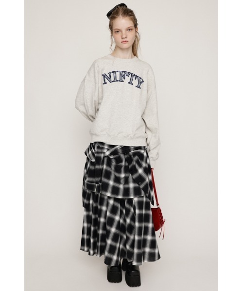 SLY（スライ） スカート 「再入荷」PLAID LAYERED L/SK プレイド