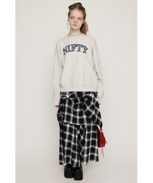 SLY（スライ） スカート 「再入荷」PLAID LAYERED L/SK プレイド