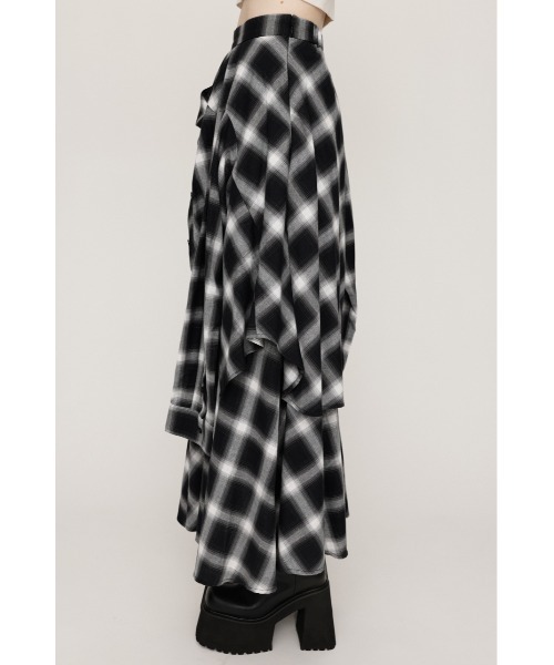 SLY（スライ） スカート 「再入荷」PLAID LAYERED L/SK プレイド