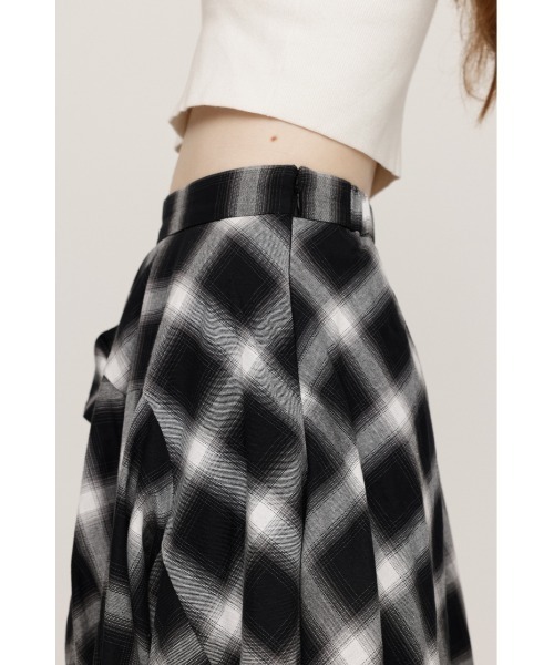 SLY（スライ） スカート 「再入荷」PLAID LAYERED L/SK プレイド