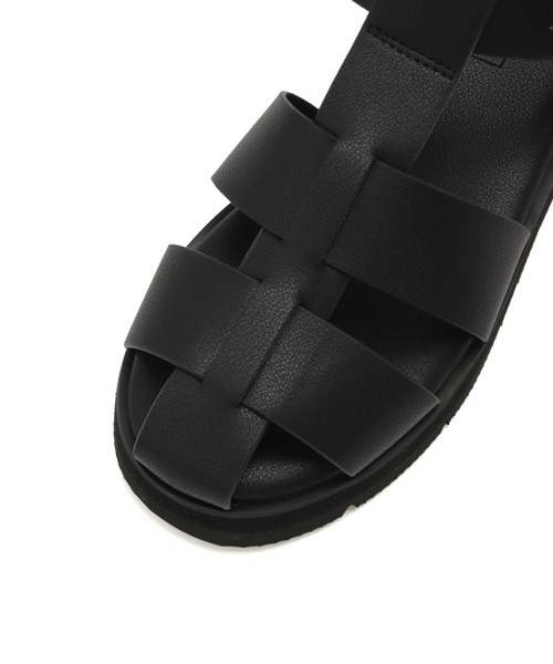 「Juze」 フラットサンダル 24.5cm ブラック レディース_画像8