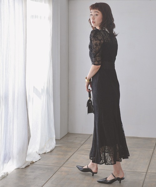 「Kana」 半袖ワンピース M アッシュブラウン レディース_画像4