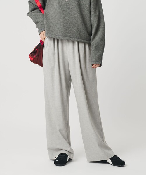 ビューティー＆ユース ユナイテッドアローズ（BEAUTY&YOUTH）/裏起毛ジョーゼット ワイドパンツ ウォッシャブル BEAUTY＆YOUTH UNITED ARROWS パンツ 裏起毛ジョーゼット ワイドパンツ