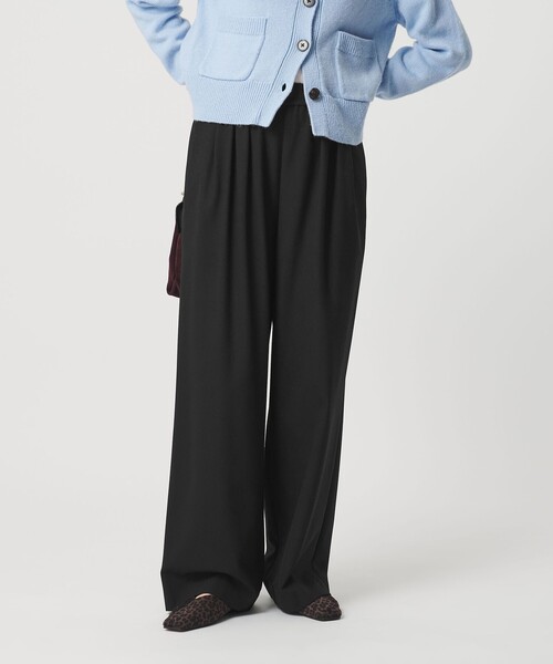 BEAUTY＆YOUTH UNITED ARROWS パンツ 裏起毛ジョーゼット ワイドパンツ