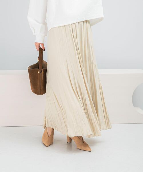 ロング スカート ワッシャープリーツスカート : ZOZOTOWN Yahoo!店