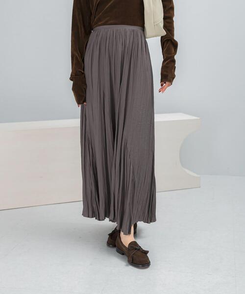 ロング スカート ワッシャープリーツスカート : ZOZOTOWN Yahoo!店