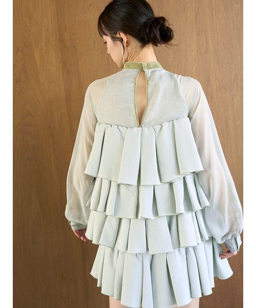 SNIDEL（スナイデル） ドレス ティアードラッフルミニドレス