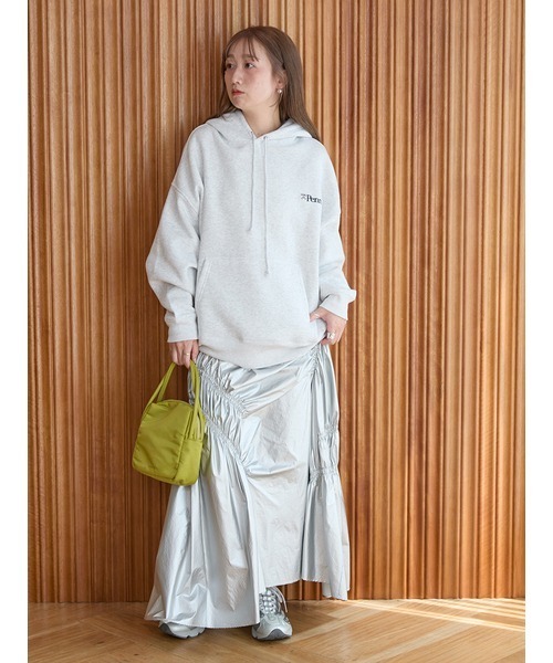 emmi トレーナー スウェット カレッジワイドボディフーディ レディース