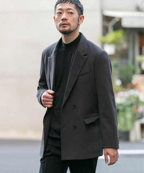 【美品】 アーバンリサーチロッソ チェックダブルテーラードジャケット URBAN RESEARCH ROSSO チェックダブルテーラードジャケット