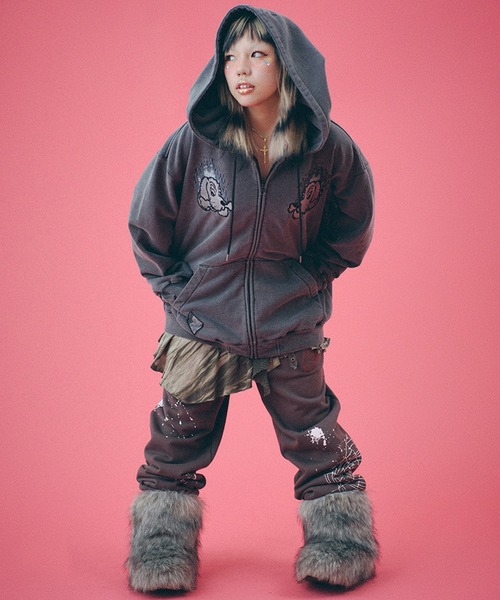 GALFY（ガルフィー） ジップアップパーカー L グレー メンズ