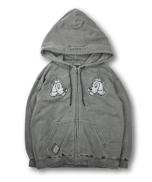 GALFY グレー フルジップパーカー GALFY（ガルフィー） ジップアップパーカー L グレー メンズ